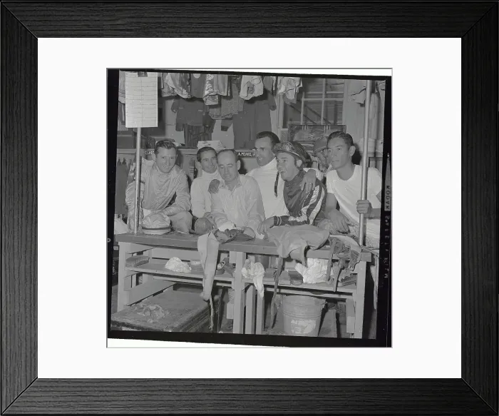 Framed Print : Group Portrait of 1961 Kentucky Derby Jockeys Framed Print : Group Portrait of 1961 Kentucky Derby Jockeys
