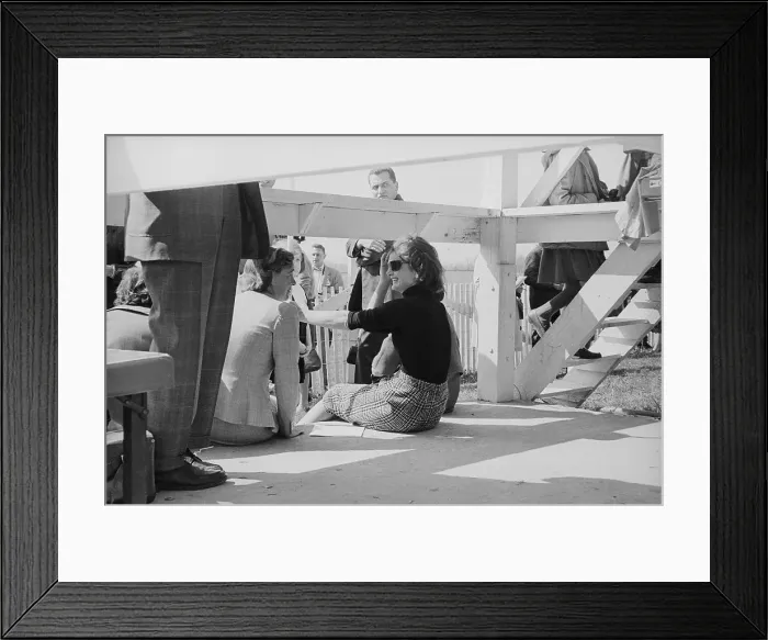 Framed Print : Jacqueline Kennedy Sitting With Mrs. Newell Ward Framed Print : Jacqueline Kennedy Sitting With Mrs. Newell Ward