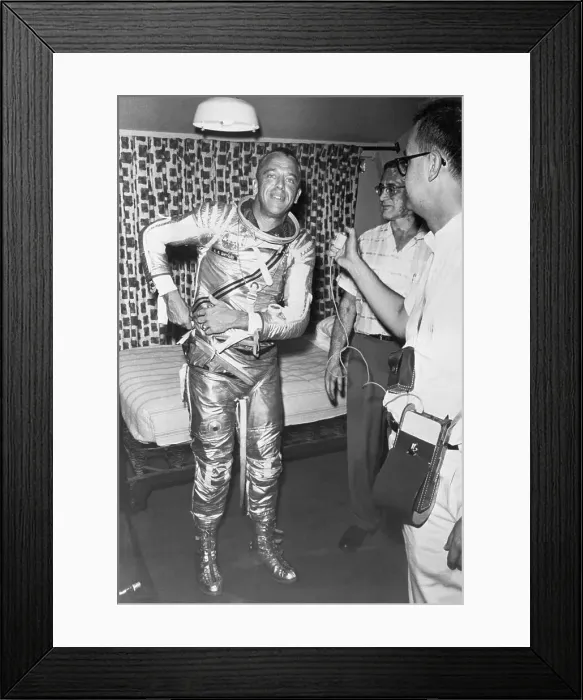 Framed Print : Alan Shepard Removing Space Suit Framed Print : Alan Shepard Removing Space Suit