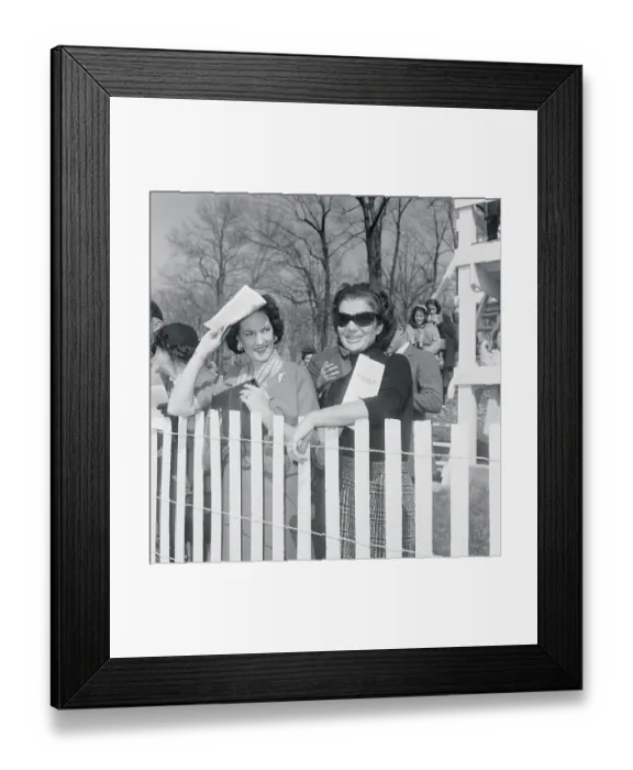 Framed Print : Jacqueline Kennedy Standing Next to Mrs. Newell Ward Framed Print : Jacqueline Kennedy Standing Next to Mrs. Newell Ward
