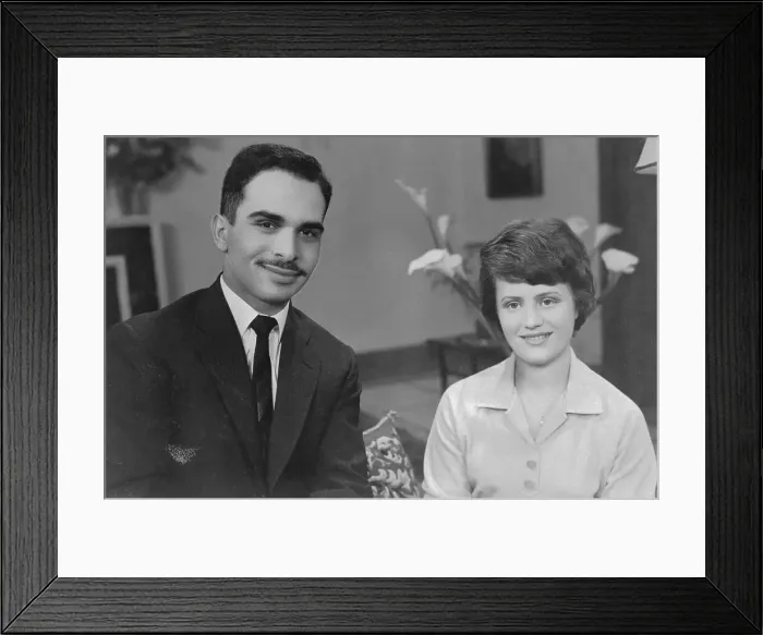 Framed Print : King Hussein with his Future Wife Framed Print : King Hussein with his Future Wife