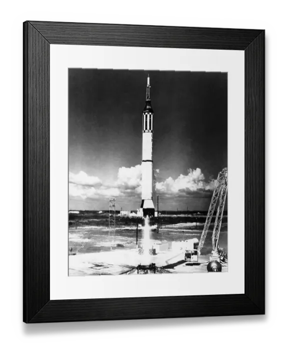 Framed Print : Mercury Redstone III Rocket Launching Framed Print : Mercury Redstone III Rocket Launching