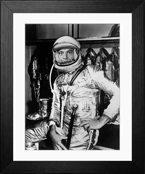 Framed Print : Astronaut Shepard in Space Suit