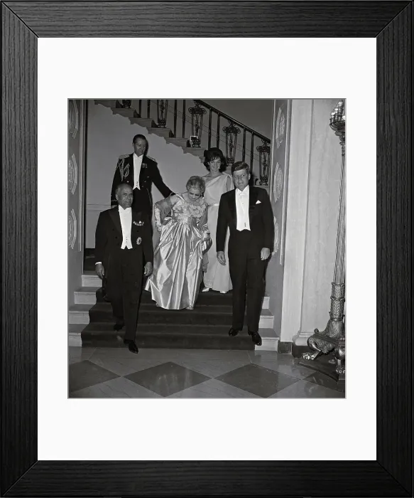 Framed Print : Kennedys and Tunisian Leader Entering State Dinner Framed Print : Kennedys and Tunisian Leader Entering State Dinner