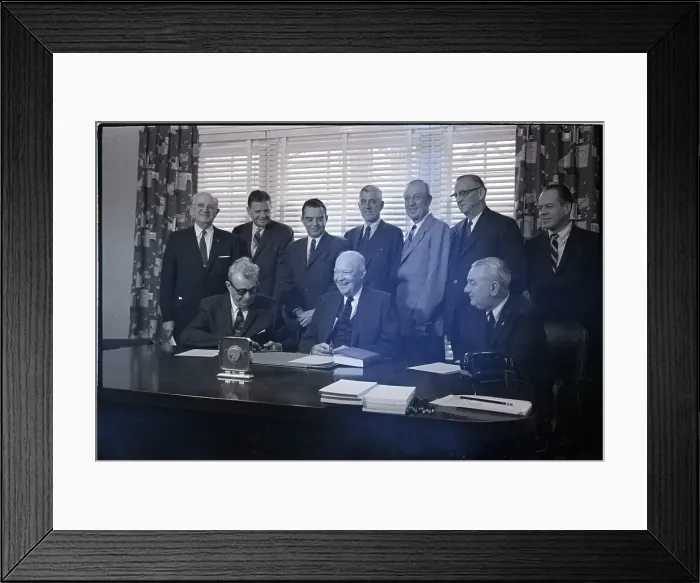 Framed Print : Eisenhower with Congressmen and GOP Members Framed Print : Eisenhower with Congressmen and GOP Members
