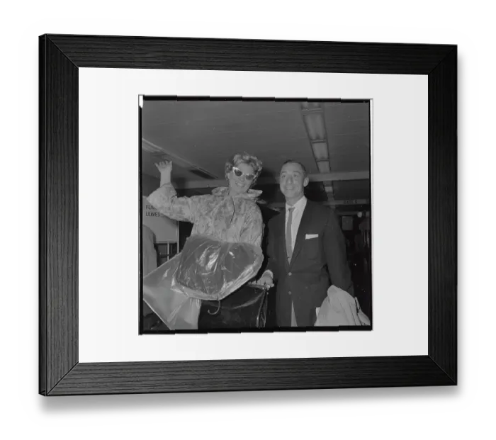 Framed Print : Eddie Arcaro and Wife in Transit Framed Print : Eddie Arcaro and Wife in Transit
