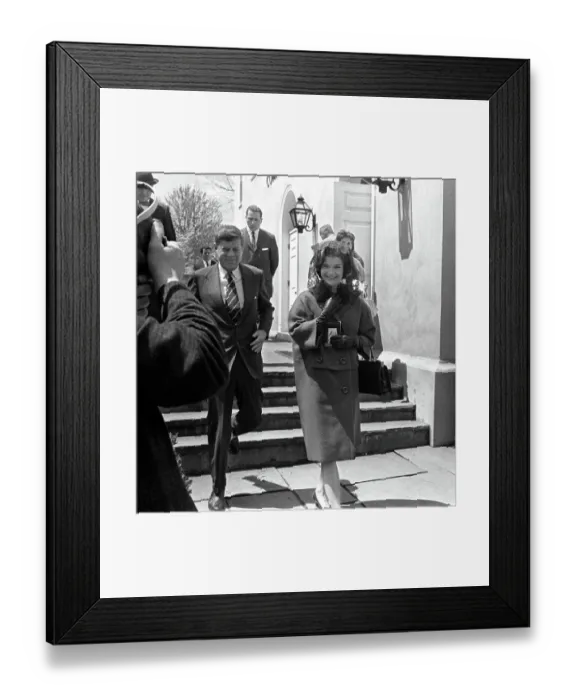 Framed Print : President and Mrs. Kennedy Attend Mass Framed Print : President and Mrs. Kennedy Attend Mass