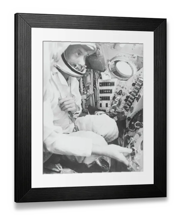 Framed Print : Astronaut John Glenn in Mercury Spacecraft Cockpit Framed Print : Astronaut John Glenn in Mercury Spacecraft Cockpit
