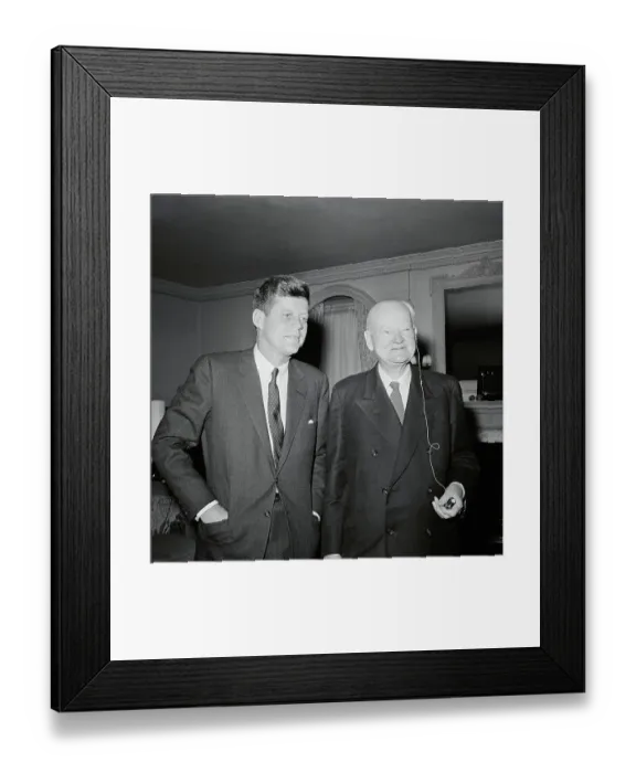 Framed Print : President John F. Kennedy and Herbert Hoover Framed Print : President John F. Kennedy and Herbert Hoover
