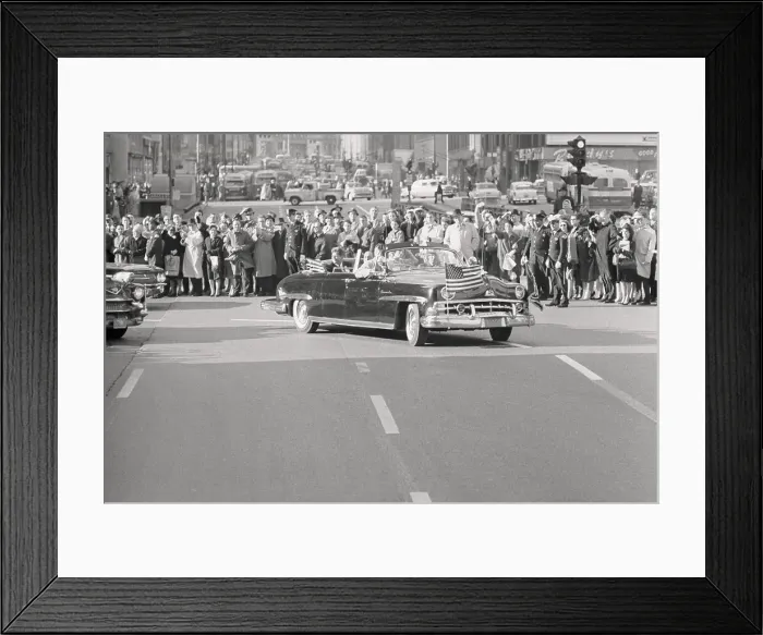 Framed Print : President Kennedy in Motorcade Framed Print : President Kennedy in Motorcade