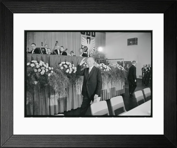 Framed Print : Konrad Adenauer Waving Framed Print : Konrad Adenauer Waving