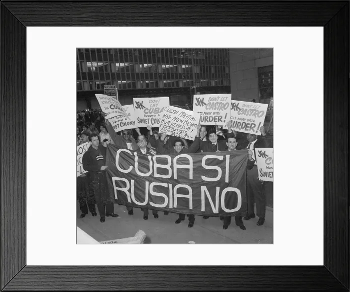Framed Print : Castro Demonstrators Framed Print : Castro Demonstrators