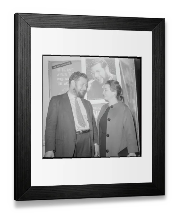 Framed Print : Ina Balin & Peter Ustinov In Lobby / Theat Framed Print : Ina Balin & Peter Ustinov In Lobby / Theat