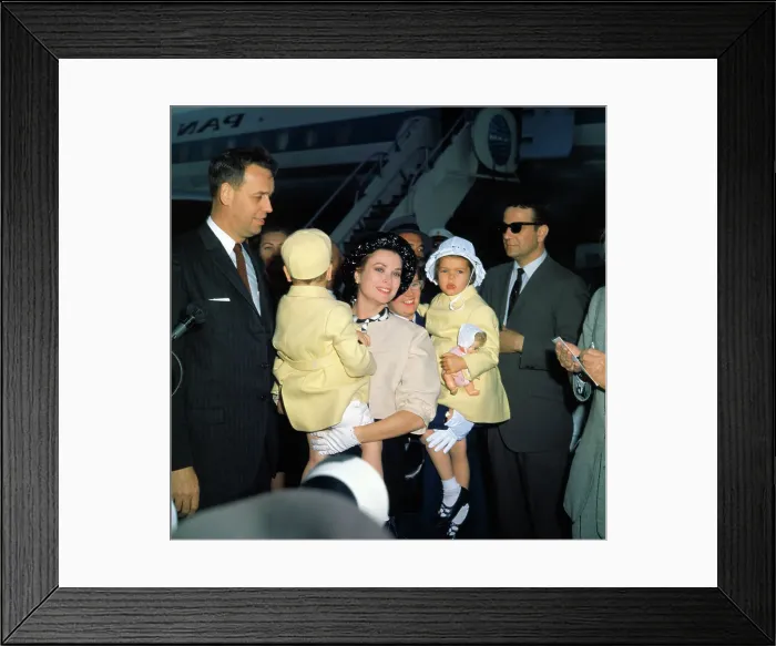 Framed Print : Princess Grace With Children Framed Print : Princess Grace With Children