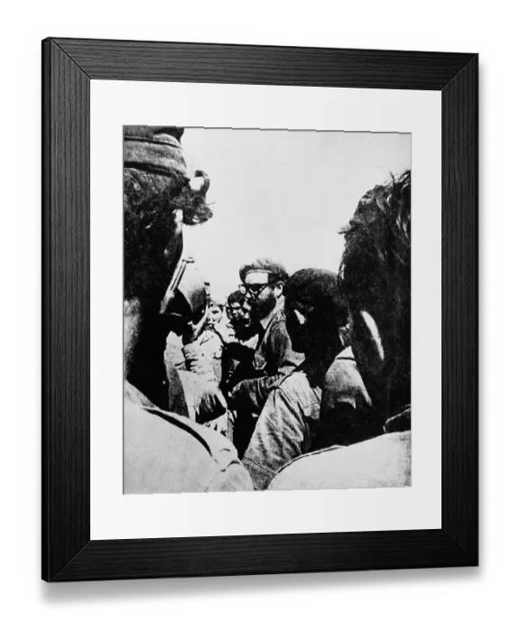 Framed Print : Fidel Castro Instructing His Men Framed Print : Fidel Castro Instructing His Men