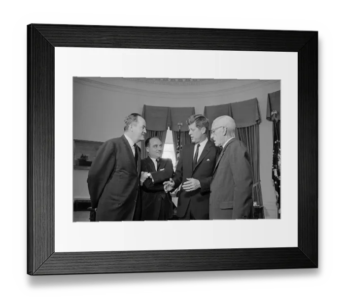 Framed Print : President Kennedy Meeting with Union Officials Framed Print : President Kennedy Meeting with Union Officials