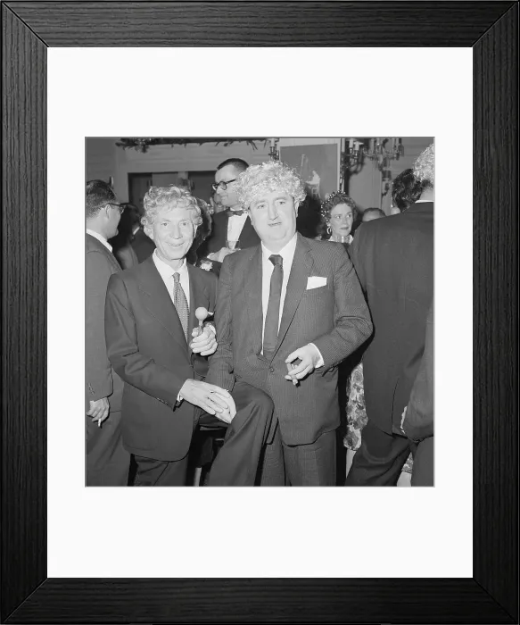 Framed Print : Harpo Marx and Brendan Behan