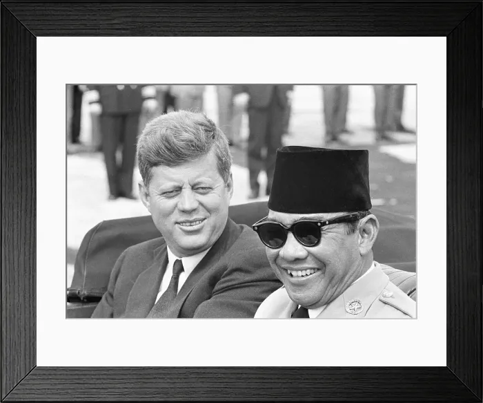 Framed Print : Presidents Kennedy and Sukarno Framed Print : Presidents Kennedy and Sukarno
