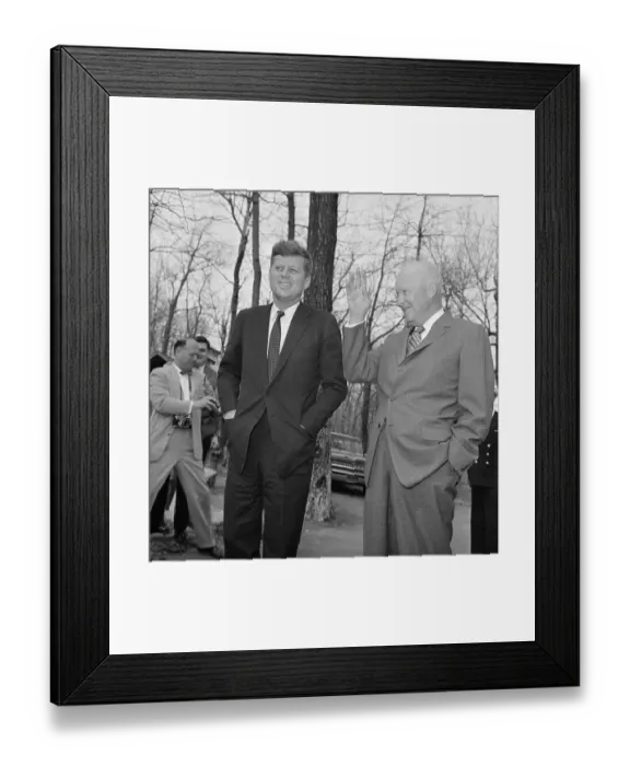 Framed Print : President Kennedy and Dwight Eisenhower Framed Print : President Kennedy and Dwight Eisenhower