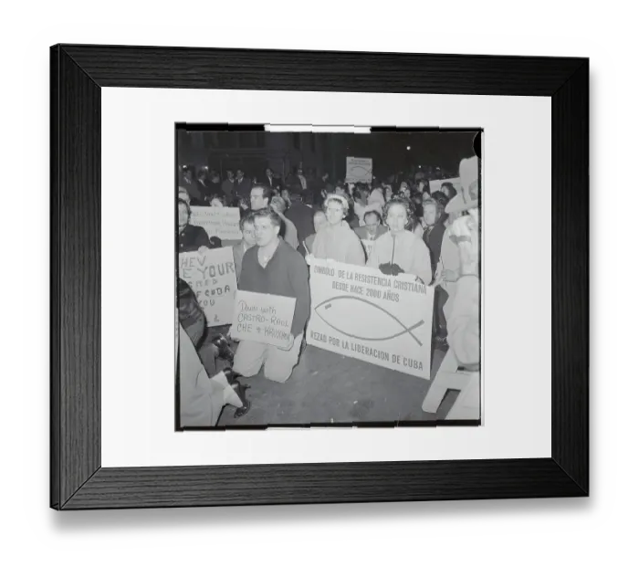 Framed Print : Kneeling Demonstrators Framed Print : Kneeling Demonstrators