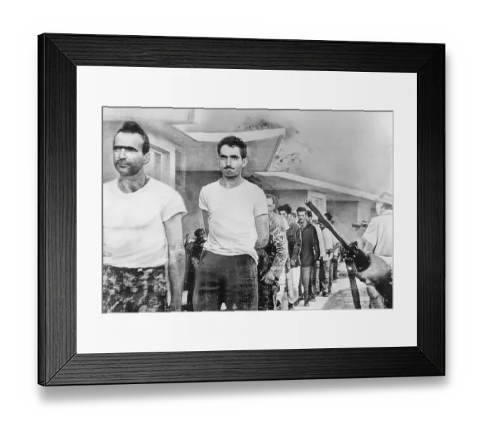 Framed Print : Captured Men from Bay of Pigs Invasion Framed Print : Captured Men from Bay of Pigs Invasion