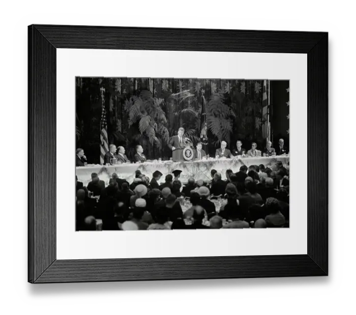 Framed Print : President Addressing Cuban Crisis Framed Print : President Addressing Cuban Crisis