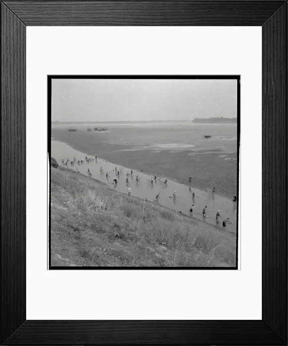 Framed Print : People Fishing in Mekong River Framed Print : People Fishing in Mekong River