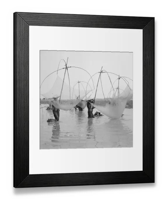 Framed Print : Women Fishing for Food Framed Print : Women Fishing for Food