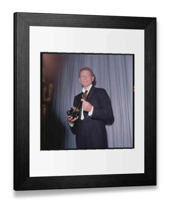 Framed Print : Danny Kaye Holding Oscar