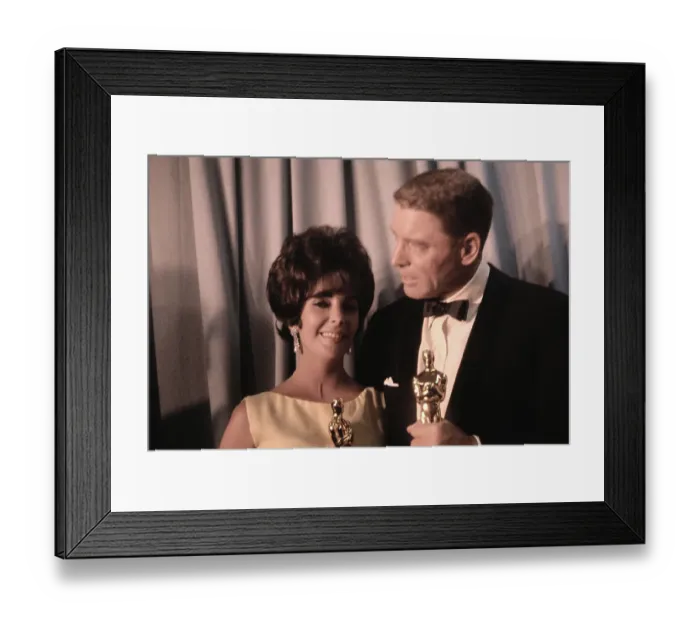 Framed Print : Burt Lancaster and Liz Taylor