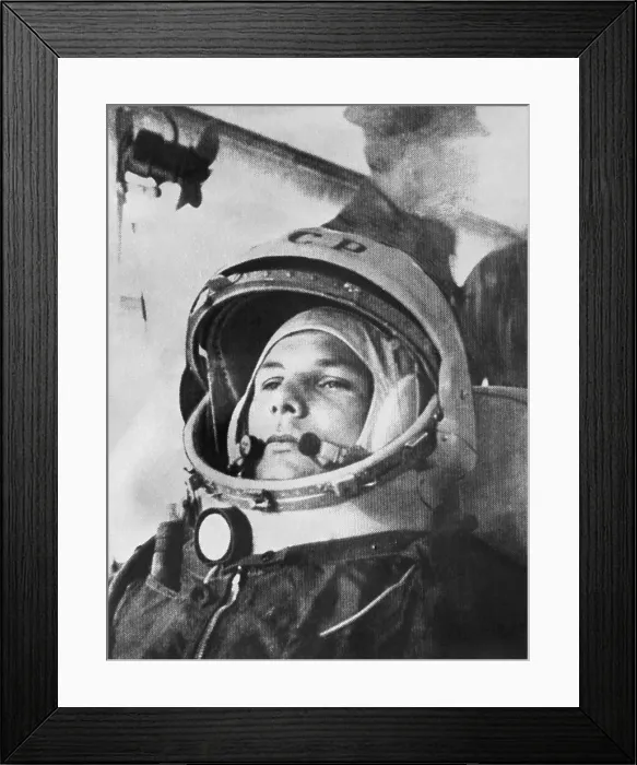 Framed Print : Yuri Gagarin Riding a Bus to Spaceship Framed Print : Yuri Gagarin Riding a Bus to Spaceship