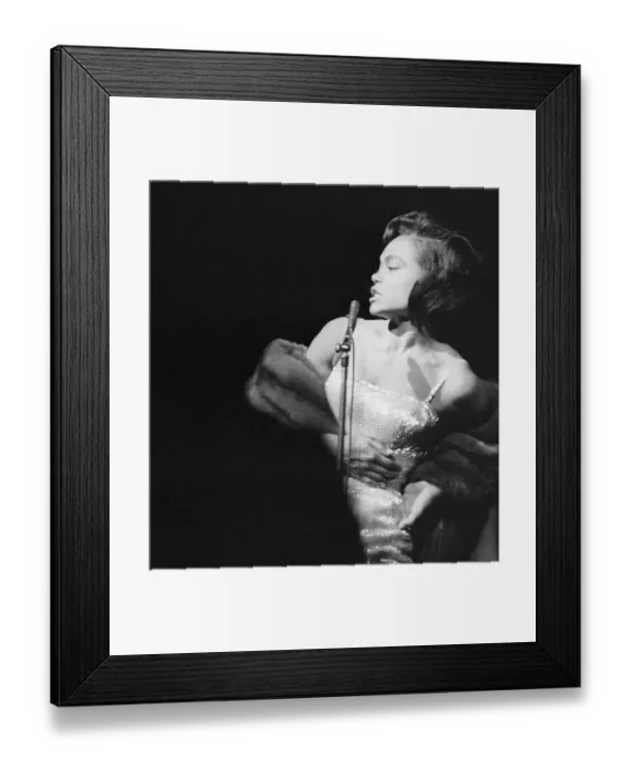 Framed Print : Eartha Kitt Singing Framed Print : Eartha Kitt Singing