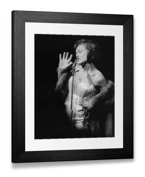 Framed Print : Eartha Kitt Singing Framed Print : Eartha Kitt Singing