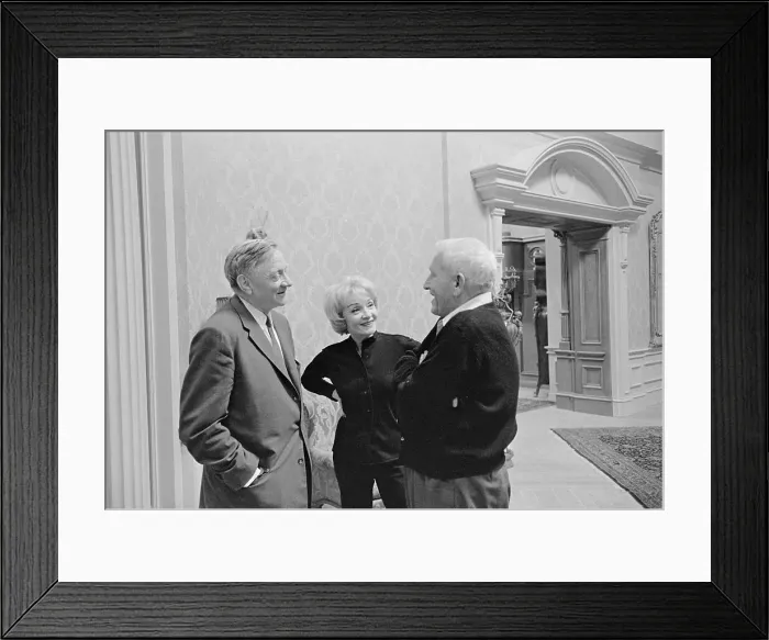 Framed Print : William Douglas Chatting with Actors Framed Print : William Douglas Chatting with Actors