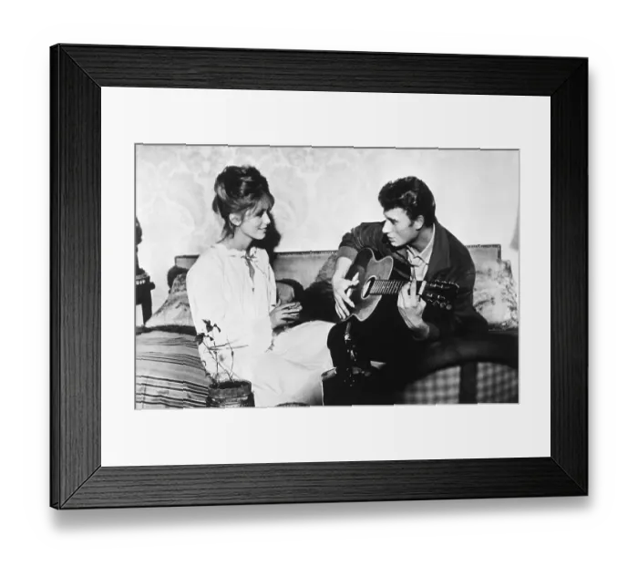 Framed Print : Johnny Hallyday Plays for Catherine Deneuve Framed Print : Johnny Hallyday Plays for Catherine Deneuve