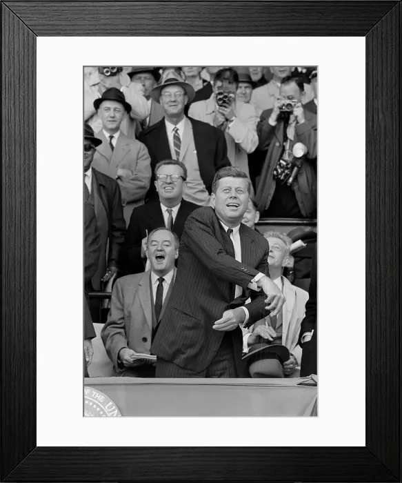 Framed Print : Kennedy Opening Big League Baseball Framed Print : Kennedy Opening Big League Baseball