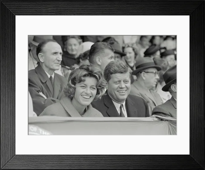 Framed Print : John Kennedy and His Sister at Baseball Game
