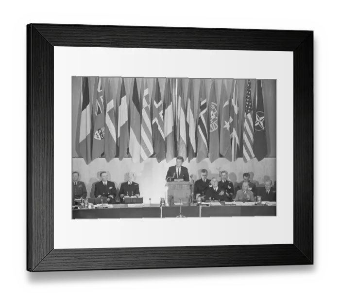 Framed Print : John Kennedy Speaking to Chiefs Framed Print : John Kennedy Speaking to Chiefs