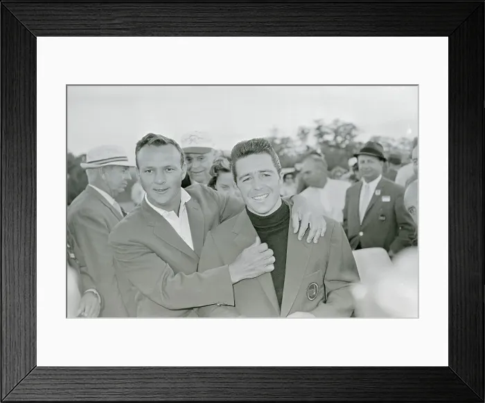 Framed Print : Golfers Arnold Palmer and Gary Player at Masters Framed Print : Golfers Arnold Palmer and Gary Player at Masters
