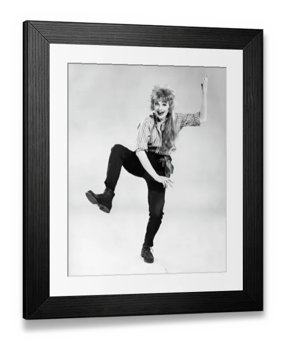 Framed Print : Lucille Ball Jumps in Wildcat Framed Print : Lucille Ball Jumps in Wildcat