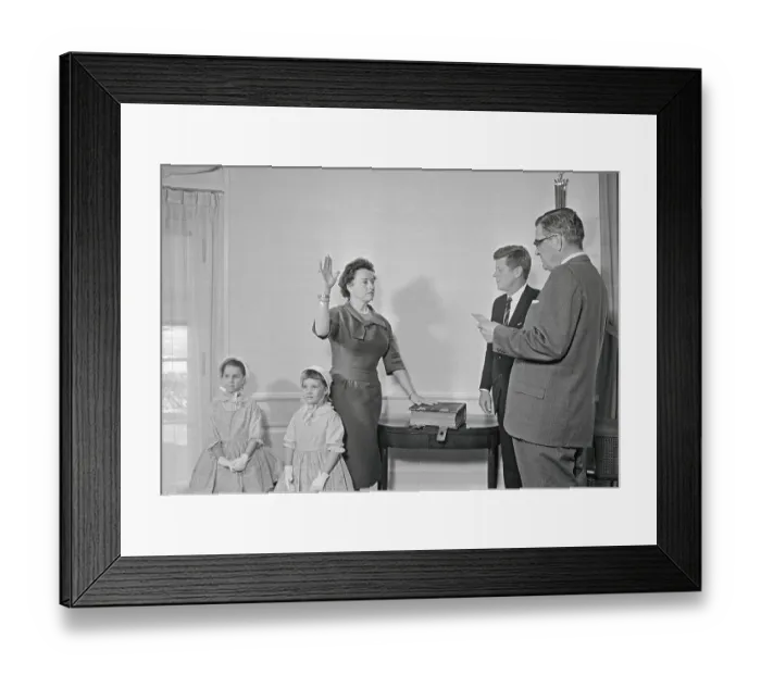 Framed Print : Elizabeth Rudel Smith Being Sworn In as US Treasurer Framed Print : Elizabeth Rudel Smith Being Sworn In as US Treasurer