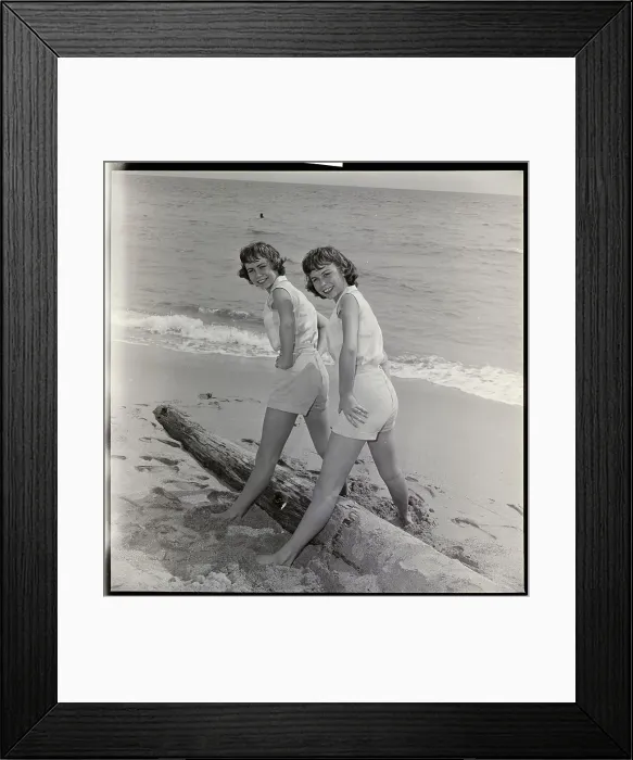 Framed Print : Twins On Miami Beach Framed Print : Twins On Miami Beach