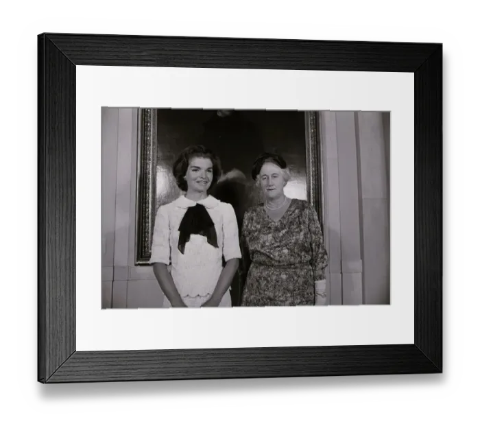 Framed Print : Portrait of Jackie Kennedy with Dorthy MacMillan Framed Print : Portrait of Jackie Kennedy with Dorthy MacMillan