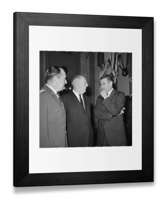 Framed Print : Robert McNamara and Peers Attending Senate Armed Services Committee Meeting Framed Print : Robert McNamara and Peers Attending Senate Armed Services Committee Meeting