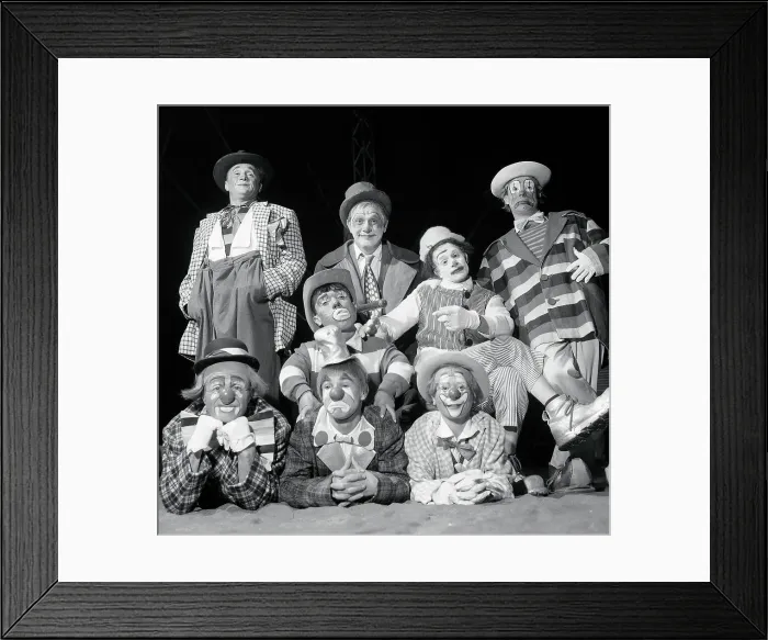 Framed Print : Clowns from the German International Circus Heros Framed Print : Clowns from the German International Circus Heros