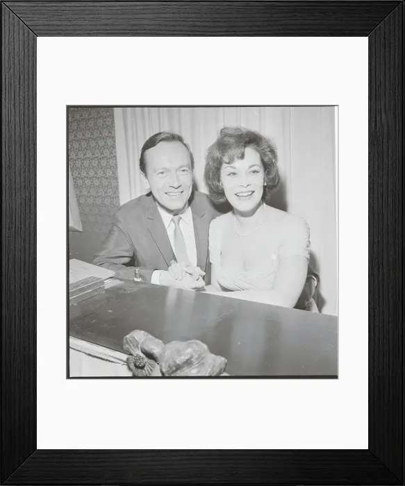 Framed Print : Johnnie Johnston Smiling with His Wife Framed Print : Johnnie Johnston Smiling with His Wife