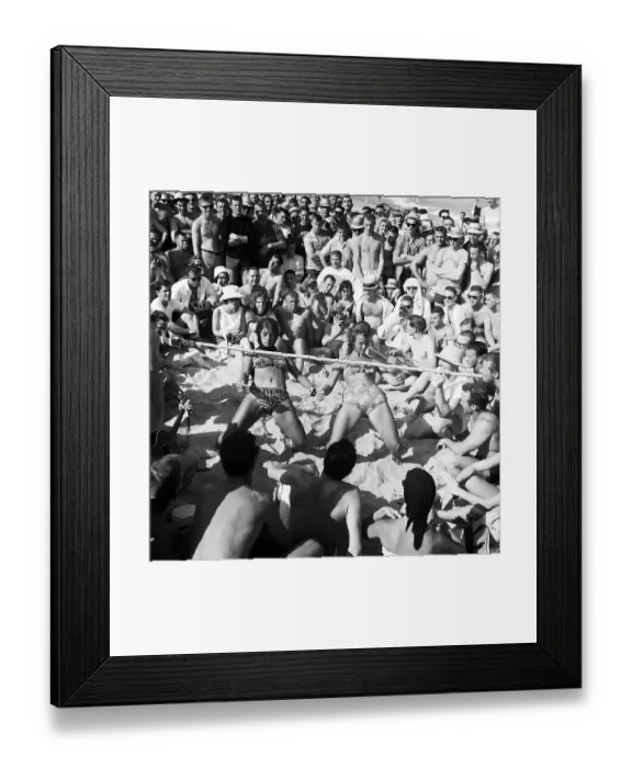 Framed Print : Young Women in Limbo Contest Framed Print : Young Women in Limbo Contest