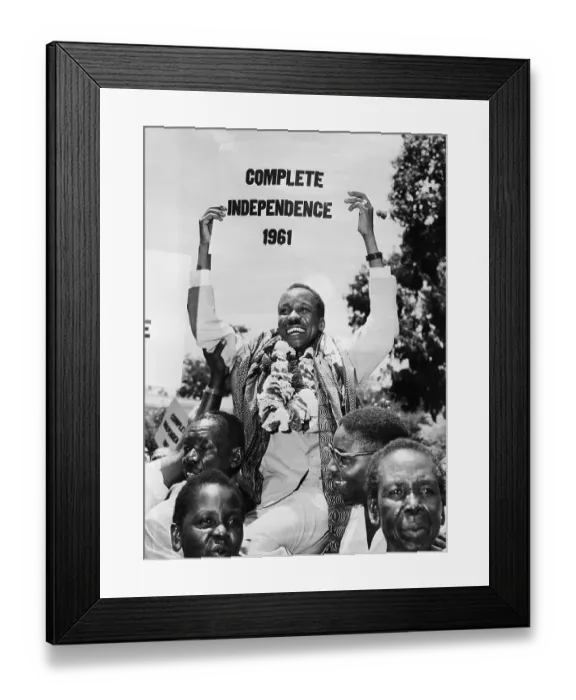 Framed Print : Julius Nyerere Carried By Supporters Framed Print : Julius Nyerere Carried By Supporters