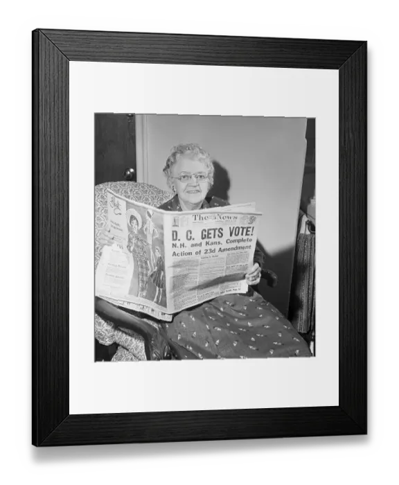 Framed Print : Washington Residents Gaining Voting Right Framed Print : Washington Residents Gaining Voting Right