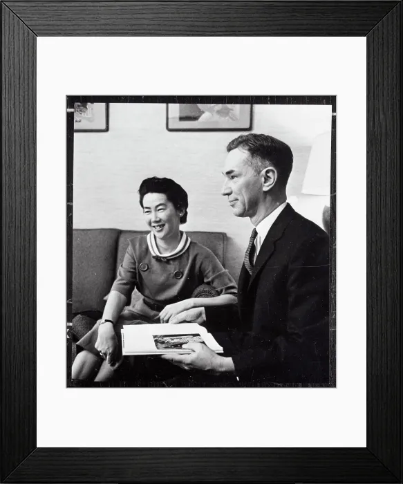 Framed Print : Edwin Reischauer with His Wife Haru